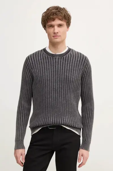 Bavlněný svetr Samsoe Samsoe šedá barva, M24400028