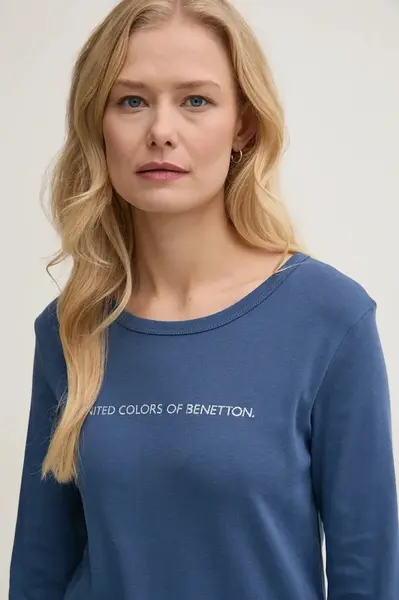 Bavlněné tričko s dlouhým rukávem United Colors of Benetton