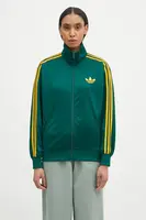 Mikina adidas Originals Firebird dámská, zelená barva, vzorovaná, JP2299