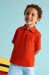 Dětská bavlněná polokošile Mayoral červená barva, 3109