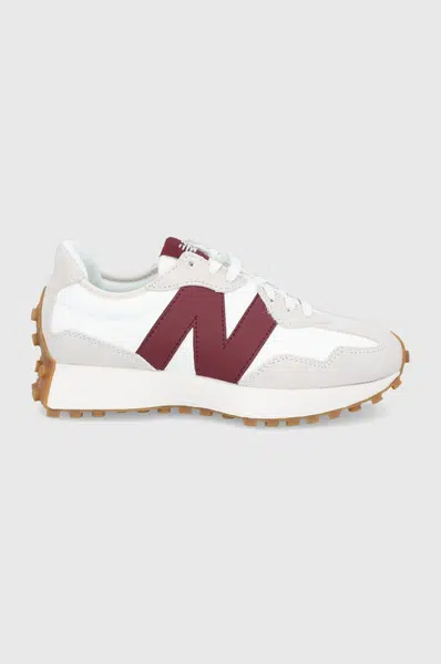 Boty New Balance 327 bílá barva, na plochém podpatku, WS327KA