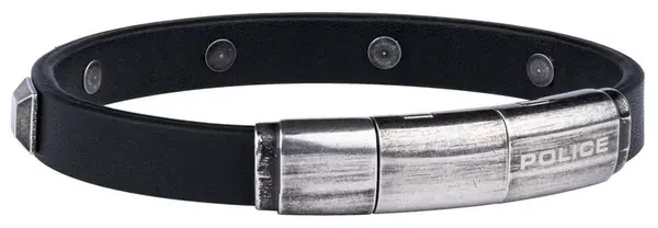 Police Moderní pánský kožený náramek 26344BLSB/02
