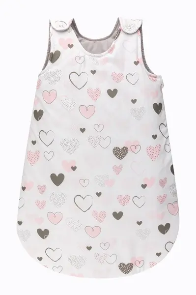 Bomimi Spací pytel 75cm / 3-12m, SRDÍČKA šedá