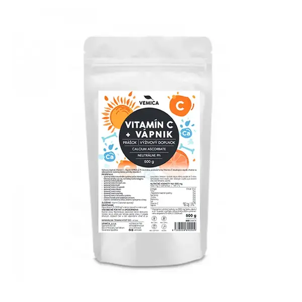 Vitamín C + vápnik (Askorbát vápenatý) 500g