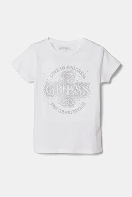 Dětské tričko Guess bílá barva, J5RI36 K6YW4