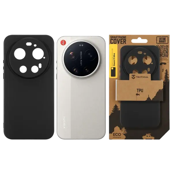 Zadní kryt Tactical TPU pro Xiaomi 17 Ultra, černá