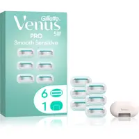 Gillette Venus PRO Smooth Sensitive náhradní břity + ochranný kryt 6 ks