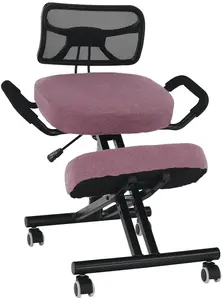 TEMPO KONDELA Ergonomická klekačka RUFUS růžová/černá