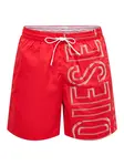 DIESEL Plavecké šortky 'SOCCER-41-D-CORE'  červená / pastelovo červená / šedobiela