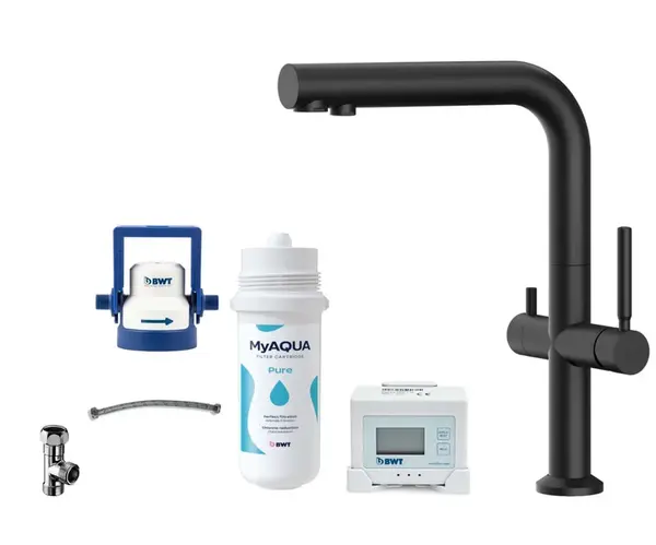 kielle Wimeo - Dřezová baterie včetně filtrace, matná černá 10525SFI164