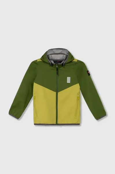 Dětská bunda Lego 8.000 mm zelená barva