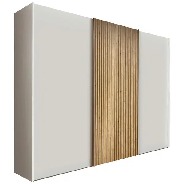 Novel SKŘÍŇ S POSUVNÝMI DVEŘMI, bílá, dub bianco, 250/217/67 cm