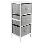 Carryhome KOMODA, borovice, šedá, bílá, 37/80/30 cm