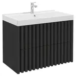 MID.YOU SKŘÍŇKA S UMYVADLEM, černá, černá, 81 cm