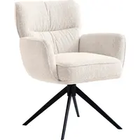 Novel ŽIDLE S PODRUČKAMI, železo, vzhled lnu, černá, béžová