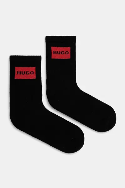 Ponožky HUGO 2P QS RIB LABEL CC W 2-pack