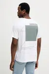 Bavlněné tričko Calvin Klein Jeans pánské, bílá barva, s potiskem, LV04RC805G