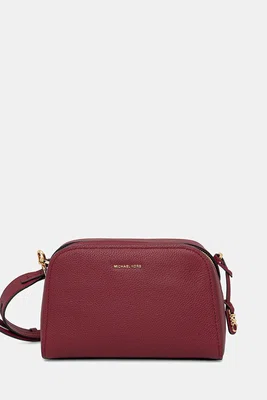 Kožená kabelka MICHAEL Michael Kors ASHTON vínová barva, 32S5G9QC5L