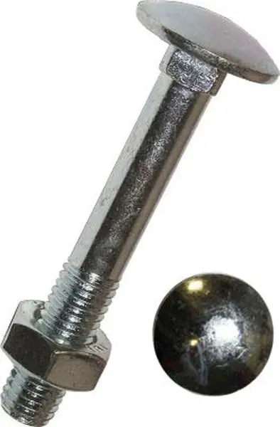 Dresselhaus Vratové šrouby M5x20 mm DIN 603 s 6hrannou maticí, pozinkované, sada 100 ks Velikost: M6x35 mm