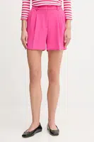 Kraťasy Dkny dámské, růžová barva, high waist, UD5P2060