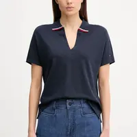 Polo tričko Tommy Hilfiger dámské, tmavomodrá barva, WW0WW46512