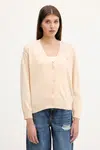 Kardigan s příměsí vlny Guess Jeans černá barva, W4BR16 Z3HO2