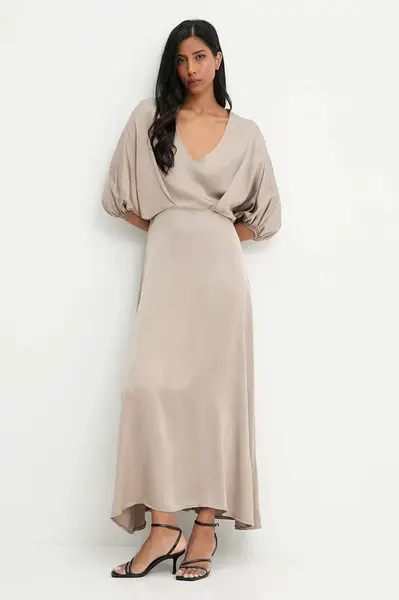 Šaty Answear.LAB šedá barva, maxi