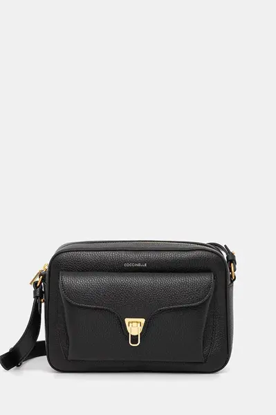 Kožená kabelka Coccinelle COCCINELLE BEAT SOFT černá barva, E1.MF6.15.06.01