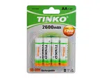 Baterie AA (R6) nabíjecí 1,2V/2600mAh TINKO NiMH  4ks