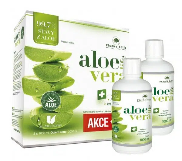 PHARMA ACTIV AloeVeraLife šťáva z aloe 99.7% 2 x 1000 ml