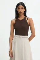 Halenka Answear.LAB dámská, hnědá barva, hladká