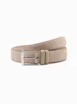 Ombre Unicolored men's belt in natural suede - beige