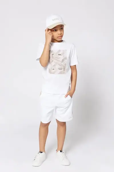 Dětské bavlněné tričko BOSS