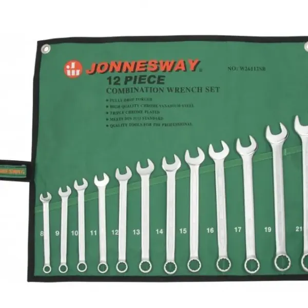 Očkoploché klíče 8-21 mm, 12 ks, v obalu - JONNESWAY W26112SB