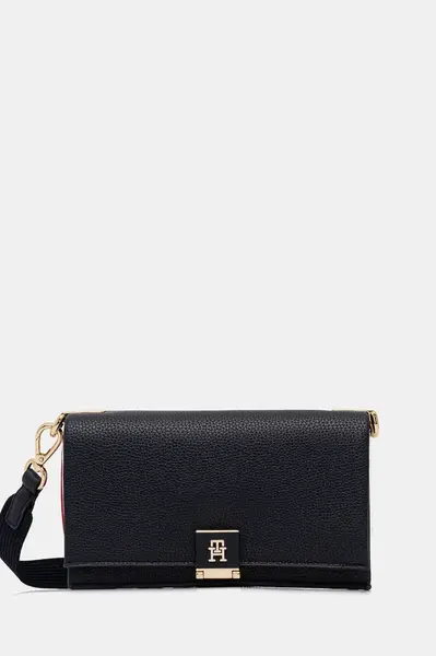 Kabelka Tommy Hilfiger tmavomodrá barva, AW0AW17678