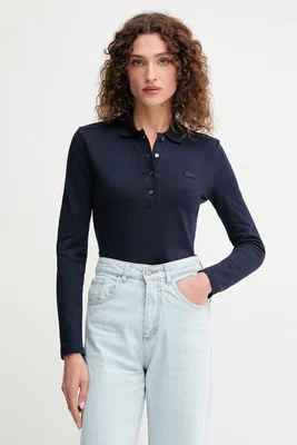 Tričko s dlouhým rukávem Lacoste dámské, černá barva, PF5464