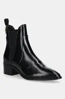 Kožené kotníkové boty Gant St Broomly dámské, černá barva, na podpatku, 31551095