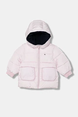 Kojenecká bunda Calvin Klein Jeans růžová barva, IN0IN00231