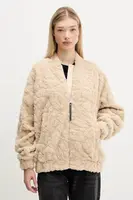 Bunda HUGO Falix-1 béžová barva, přechodná, oversize, 50546469