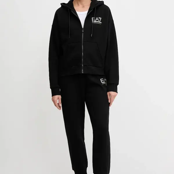 Tepláková souprava EA7 Emporio Armani dámská, černá barva, AF10377-7W000425