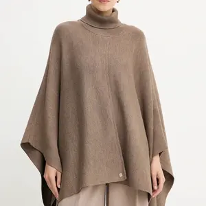 Pončo s příměsí vlny BOSS Larenia_poncho