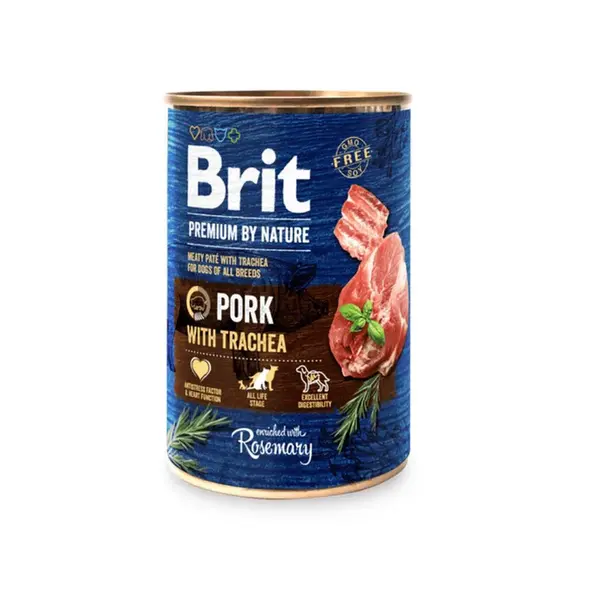 Brit konzerva Premium by Nature Pork & Trachea 400 g | Konzerva pro psy