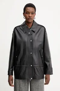 Kožená bunda BOSS Salaha