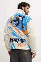 Mikina Napapijri T-Fiemme pánská, béžová barva, vzorovaná, NP0A88TCF0T1