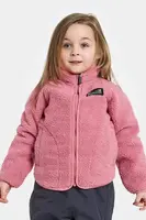 Fleecová mikina Didriksons GIBBS KIDS FULLZIP 2 růžová barva, hladká, 505577