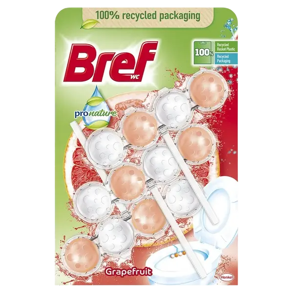 BREF WC blok Pro Nature Grapefruit 3 x 50 g