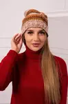 Kesi Monika fleecová čepice K256 red+camel