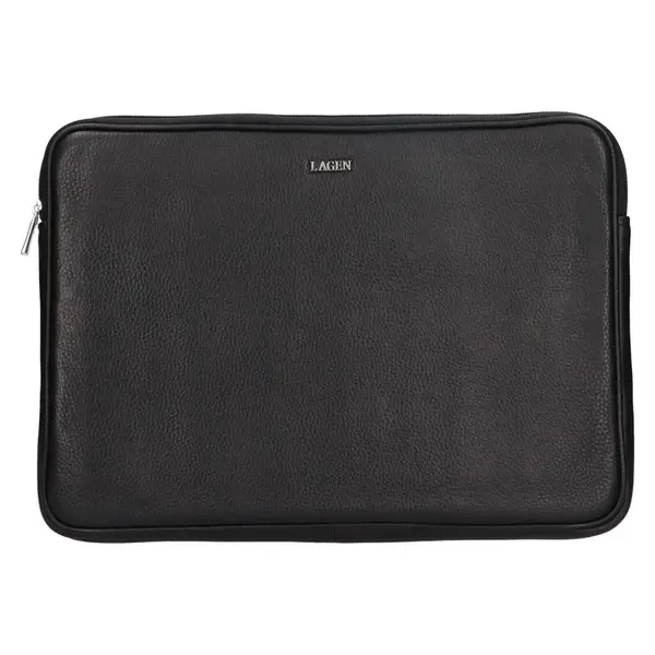 Kožený obal na notebook 15" Lagen Mout - černá