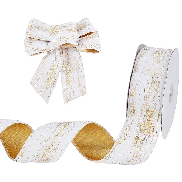 Gold Stamping Single Face Velvet Ribbon
