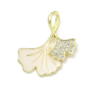 Brass Micro Pave Cubic Zirconia with Enamel Pendants